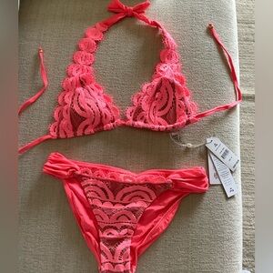 PQ Swim Pink Lace Bikini